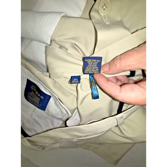 Polo Ralph Lauren Shorts Mens 42 Khaki Tan Performance Stretch Classic Fit Golf - Picture 5 of 9